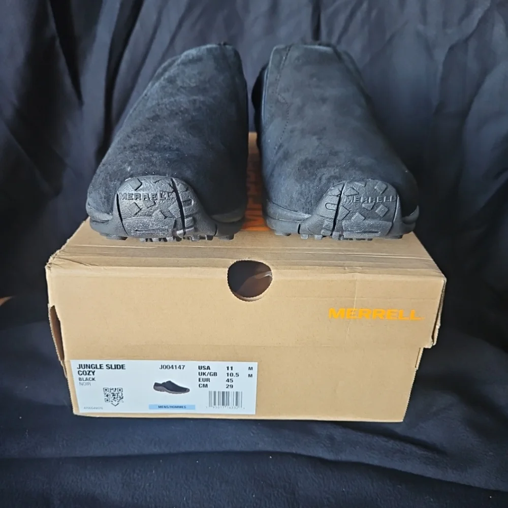 New Merrel Jungle Slide‎ Cozy Black Mens Size 11